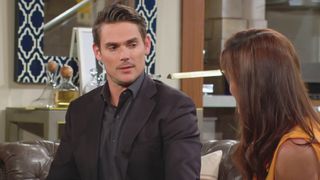 Mark Grossman smirking in The Young and the Restless