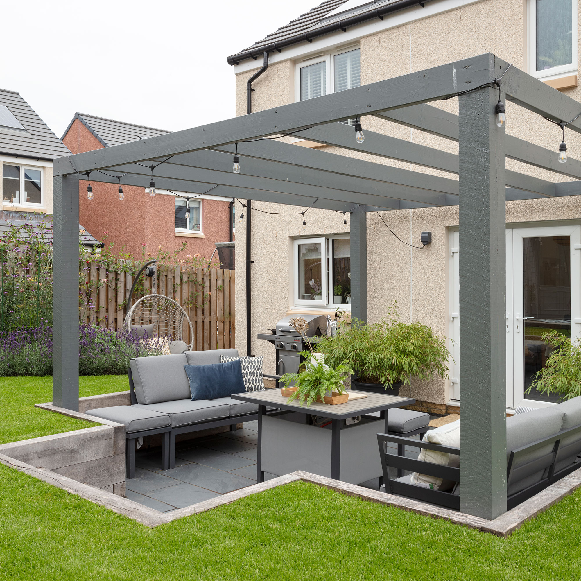 Grey garden fixture