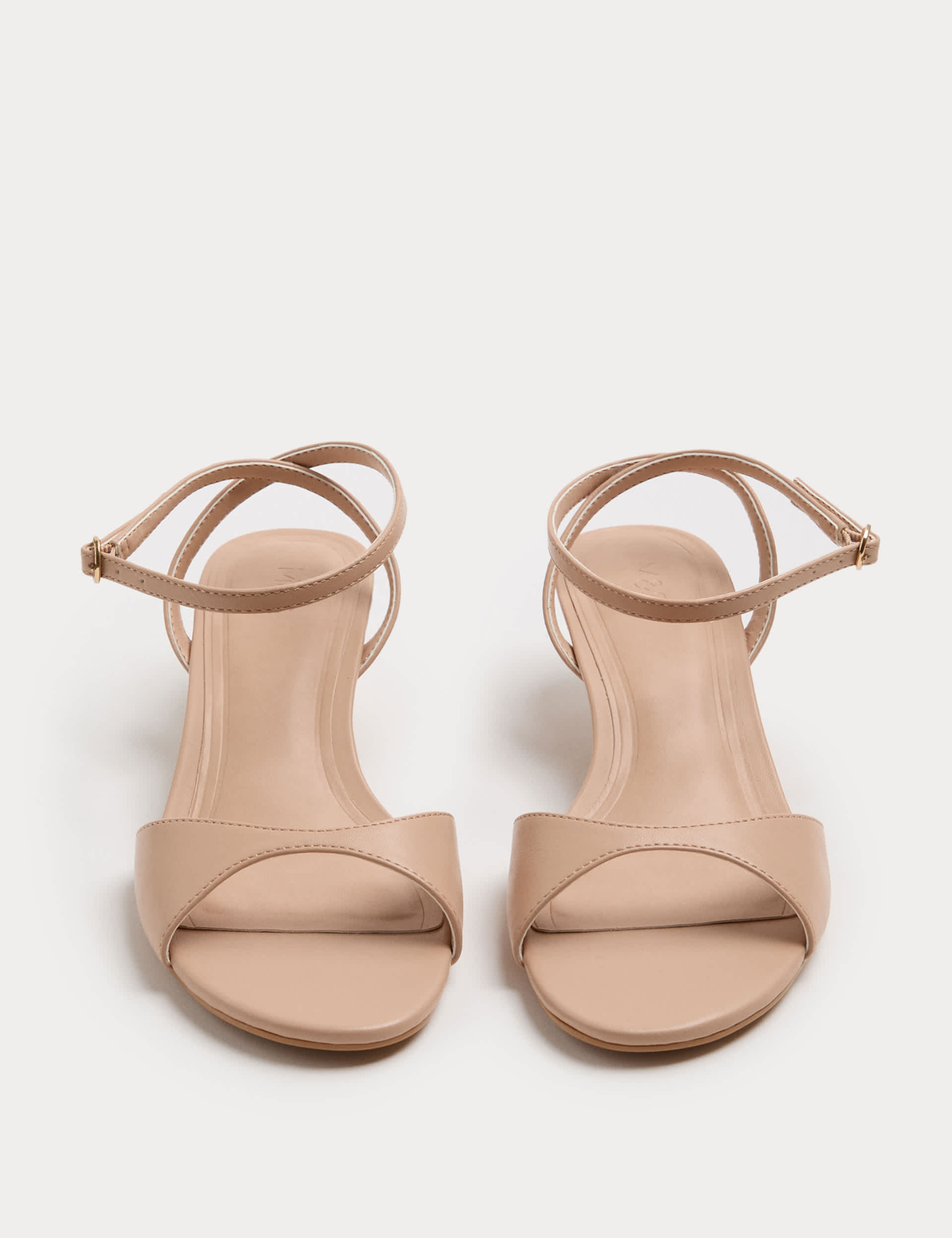 Ankle Strap Kitten Heel Peep Toe Sandals