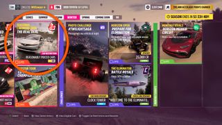Forza Horizon 5 the real deal reasonably priced car seasonal championship festival playlist page