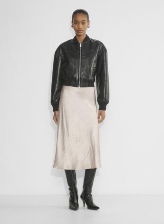 Aritzia, Babaton Slip Satin Midi Skirt