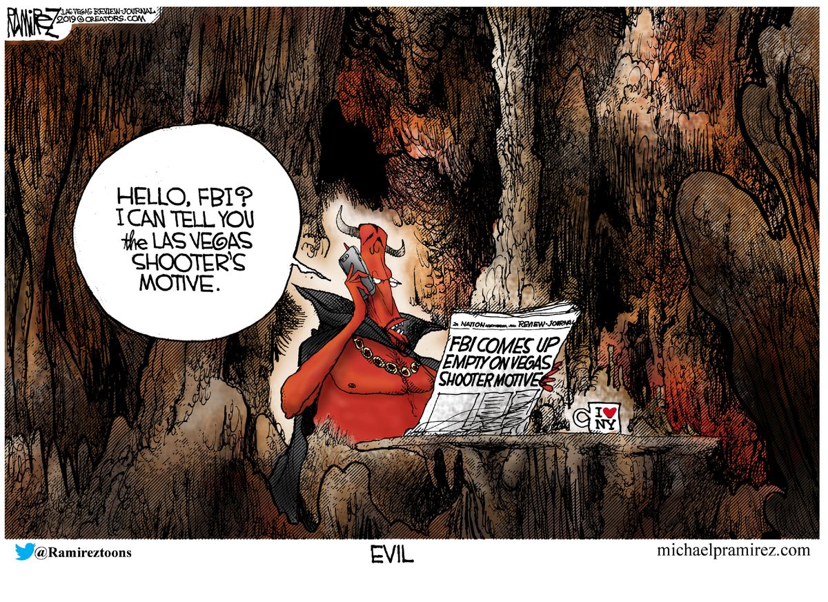 Editorial Cartoon U.S. Las Vegas Mass Shooting devil | The Week