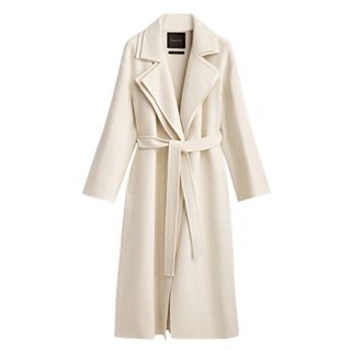 Massimo Dutti Wool Coat with Double Lapels