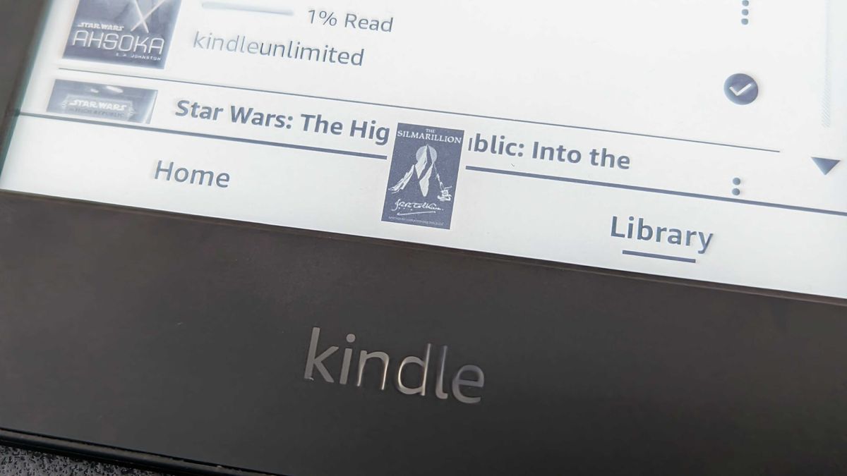 Kindle (2022) navigation bar
