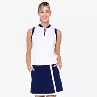 Belyn Key Sabrina Contrast Trim Sleeveless Top