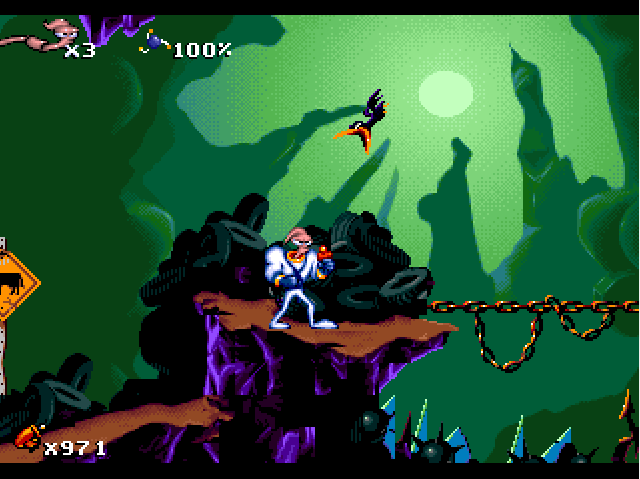 Earthworm Jim running on Nova OS.