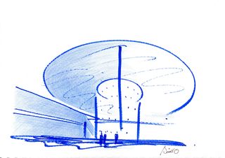 tadao ando's sketch of the mpavilion 2023