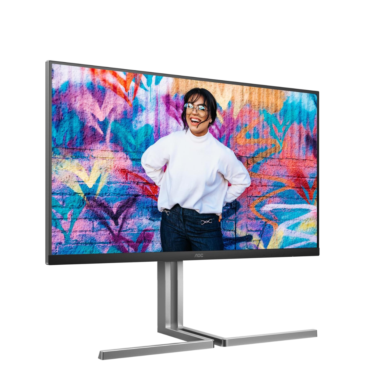 AOC Graphic Pro U32U3CV on a white background