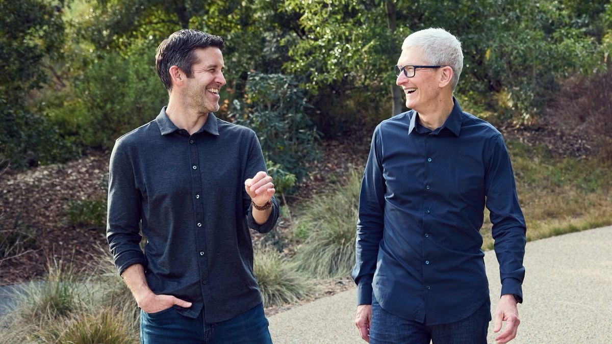 John Ternus and Tim Cook