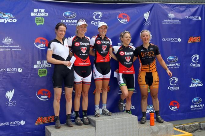 Elite women's cross country podium in Thredbo