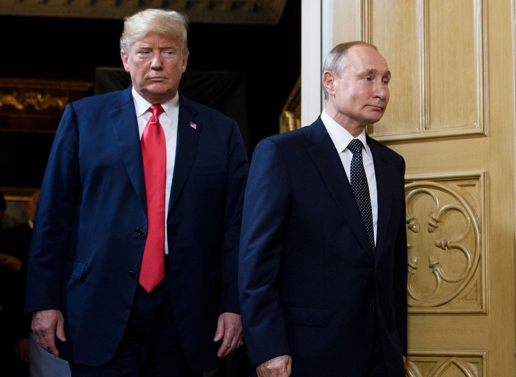 Trump and Putin in Helsinki.