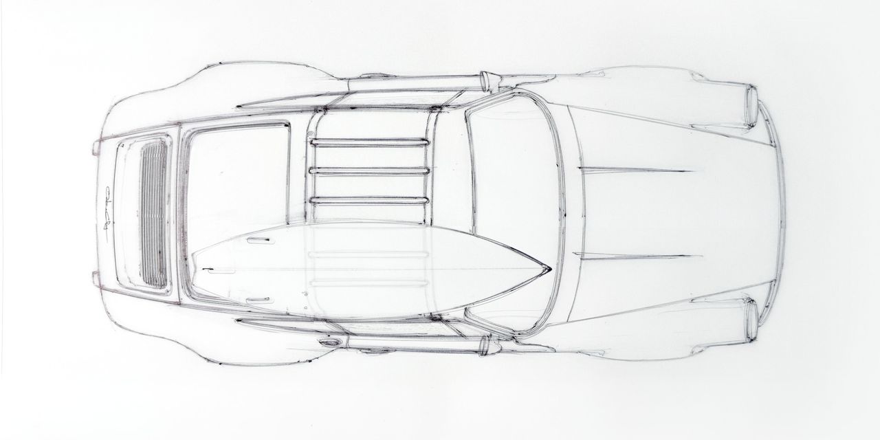 Sketches of the Porsche 911 Reimagined by Singer - Classic