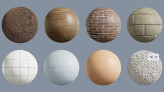 Sample images of free textures from AmbientCG