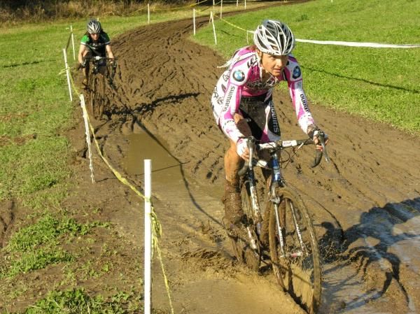 Mary McConneloug approaches Natasha Elliot before passing her.