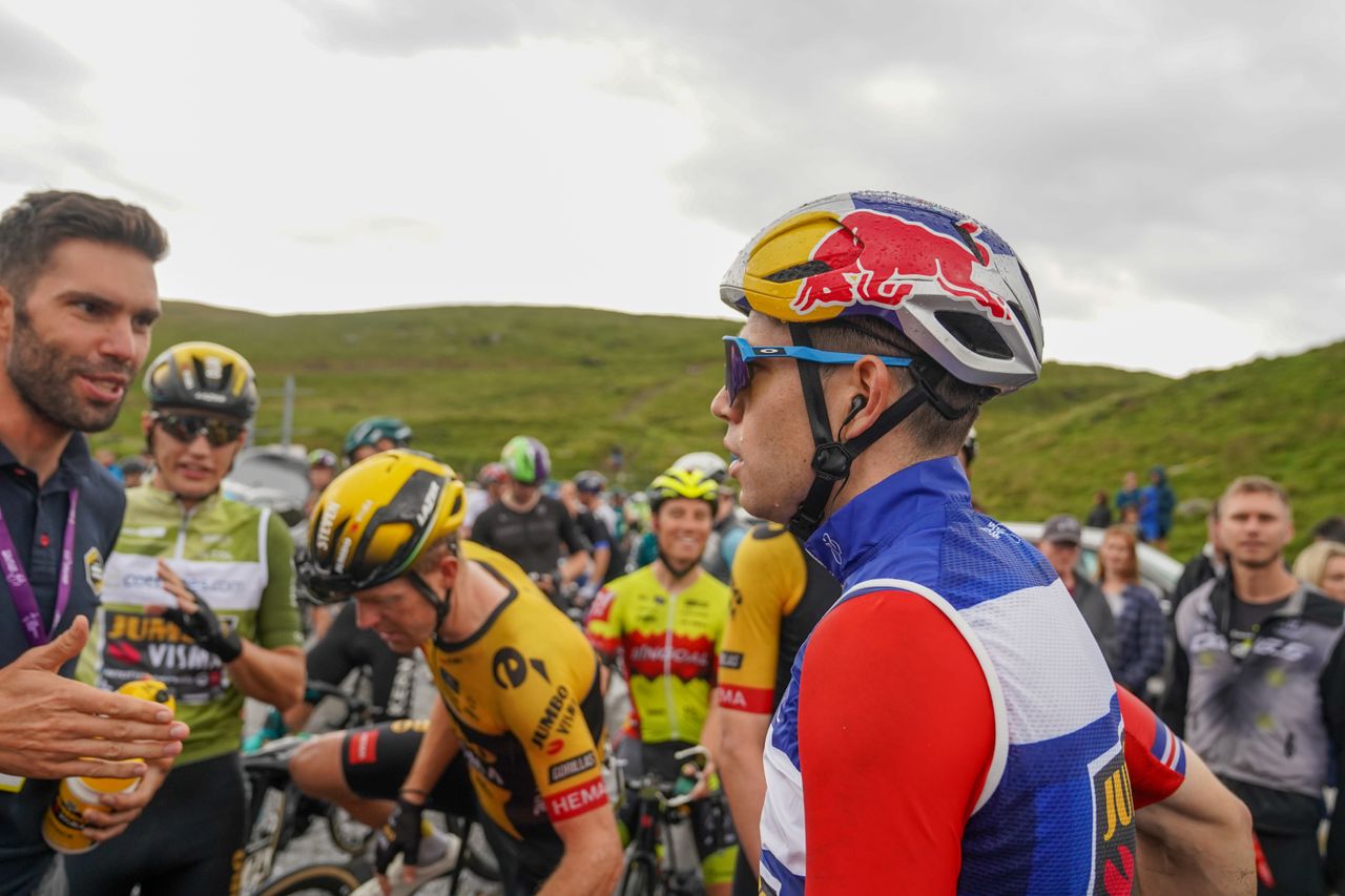 Wout van aert at the tour of britain