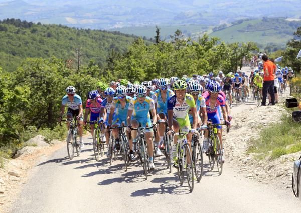 Liquigas worked hard to keep Ivan Basso out of trouble during the stage