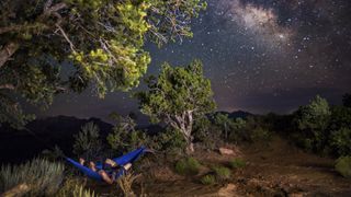 reasons you need a hammock: hammock and night sky