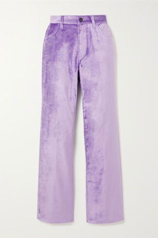 Rag & Bone Jacey cotton-blend velvet wide-leg pants