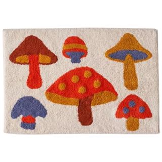Mushroom Friends 100% Cotton Bath Mat