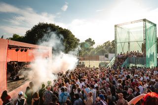 Music festival with smoke and colourful pavilions – Gala festival London