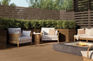 enclosed wooden decking