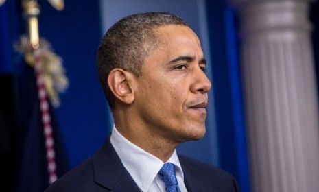 President Obama makes speaks to the press about Hurricane Sandy on Oct. 29