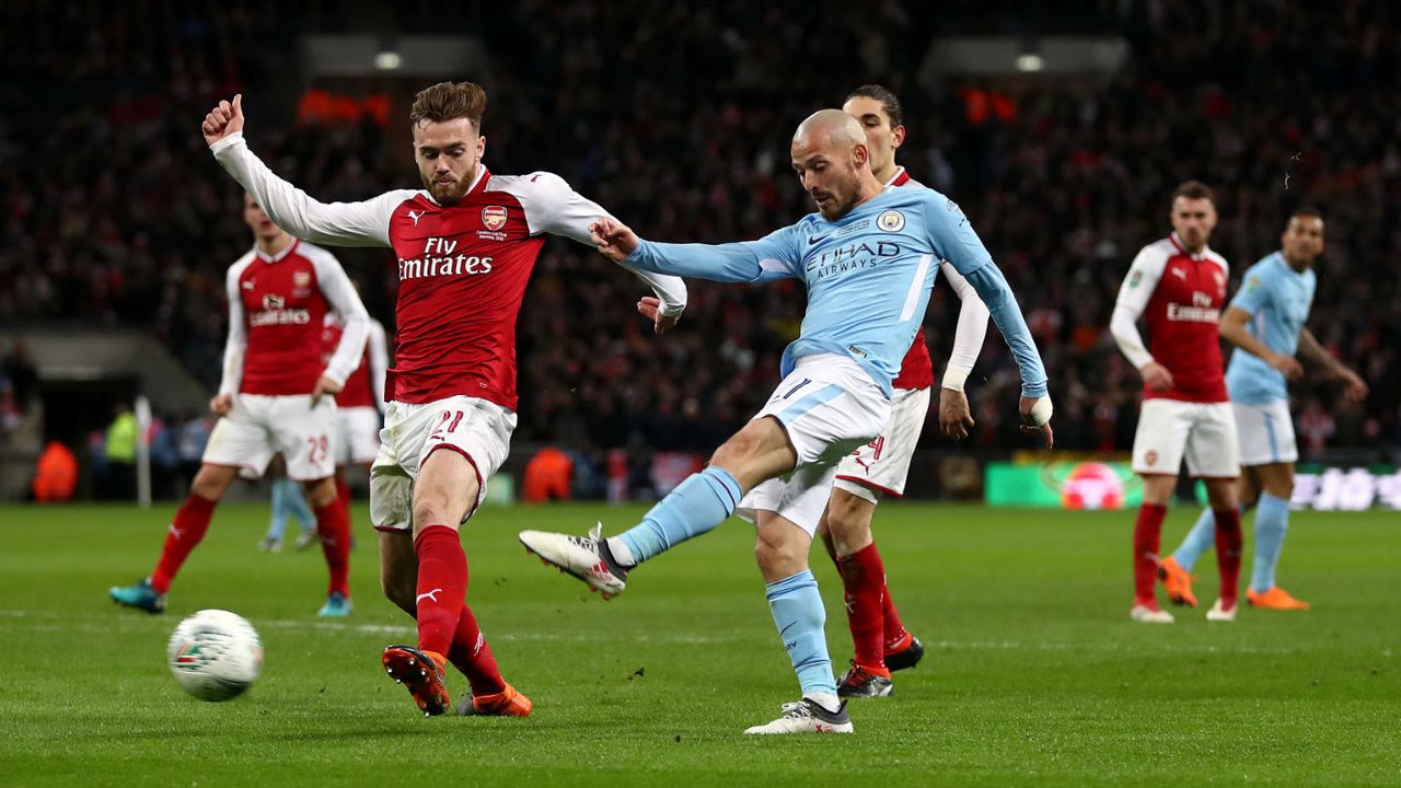 Carabao Cup Arsenal 0 Manchester City 3 David Silva goal
