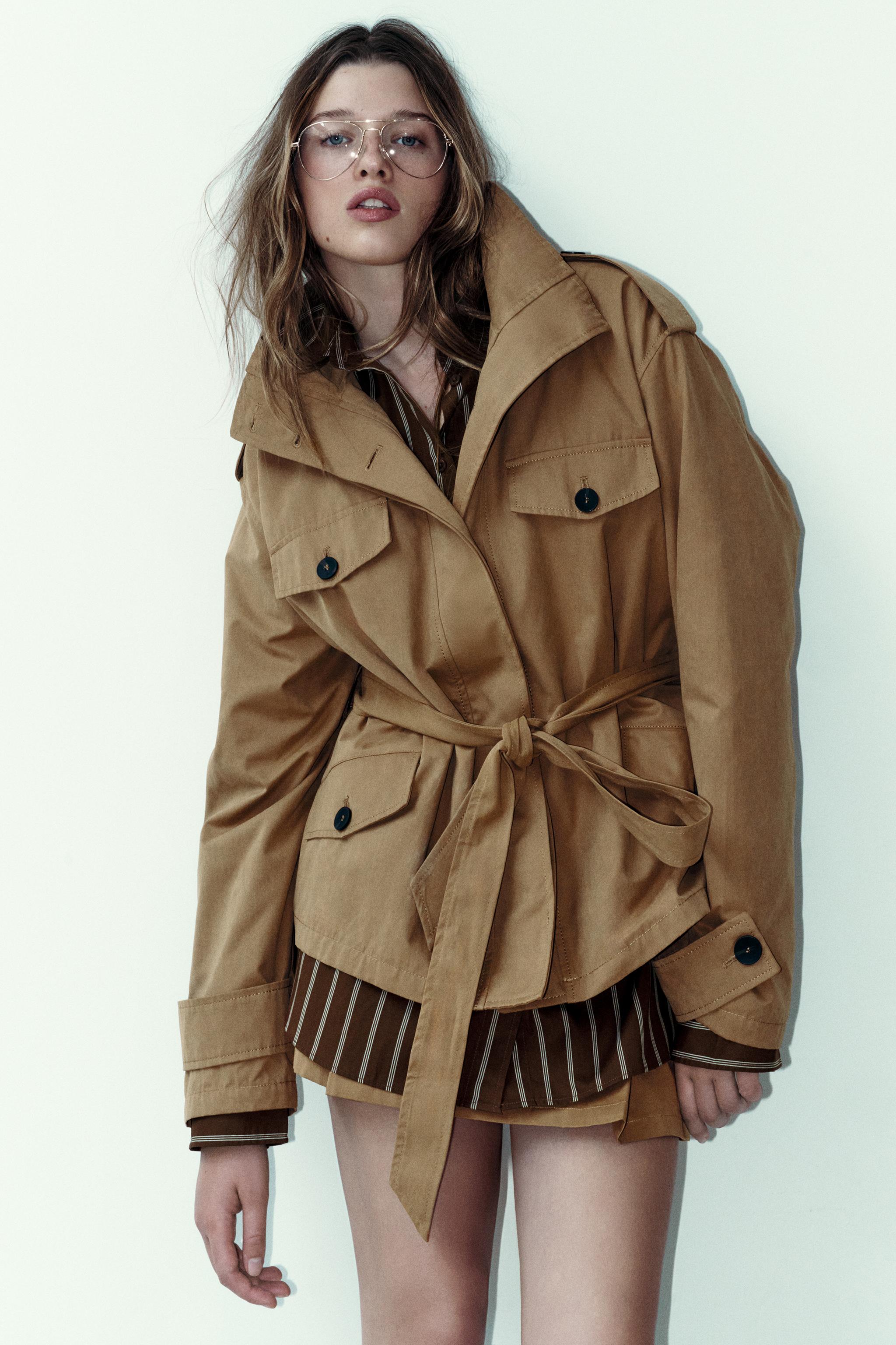 Cropped Trench Coat