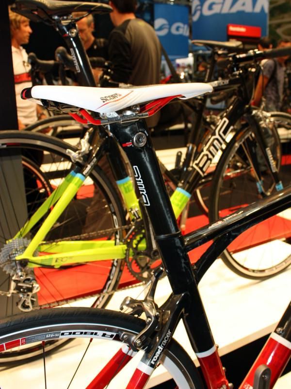 The carbon seatpost on othe new Roadracer features BMC's AngleLock clamping system.
