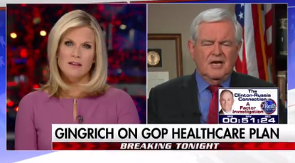 Newt Gingrich expresses his irritation with the CBO on Fox News.