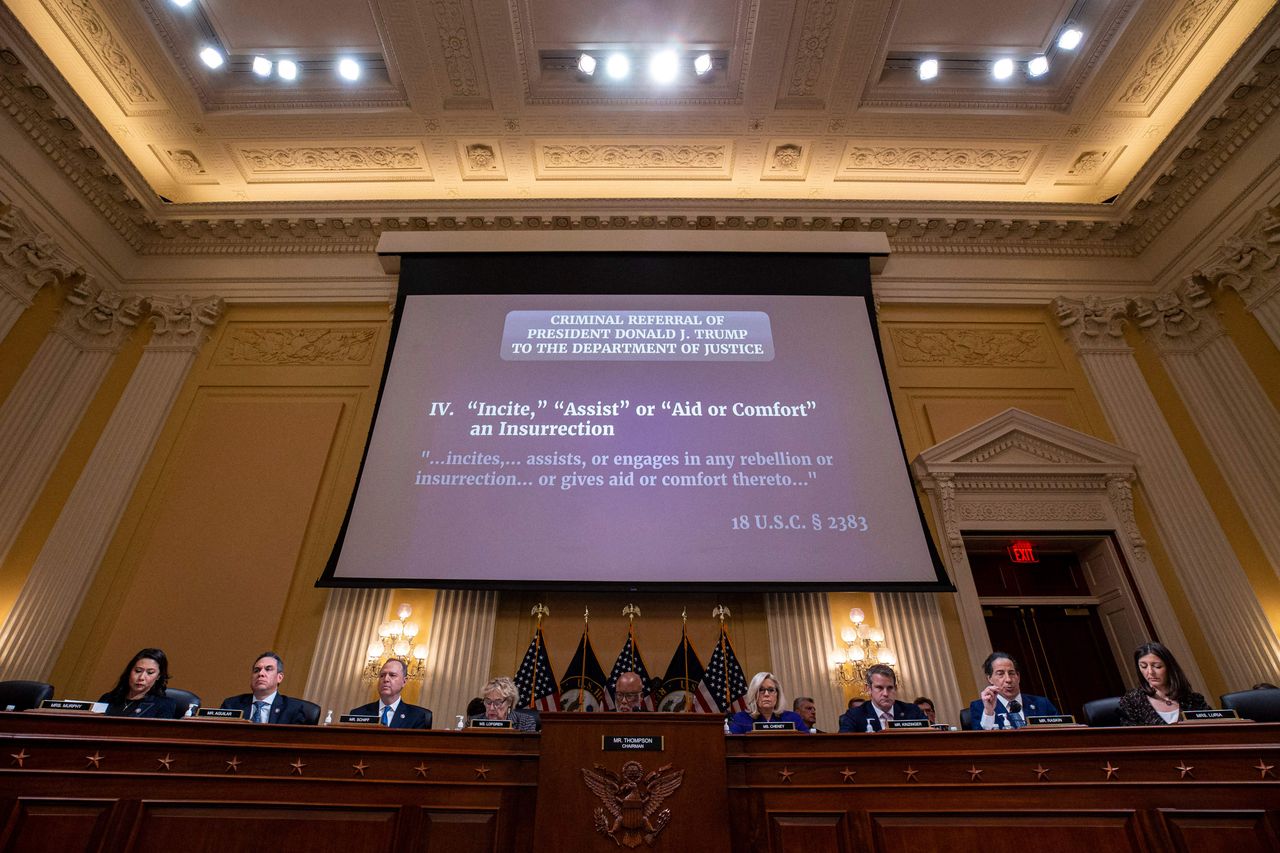 January 6 committee members in hearing room