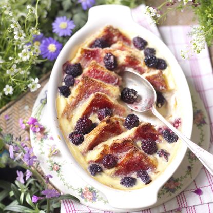 Summery Berry Bread and Butter Pudding