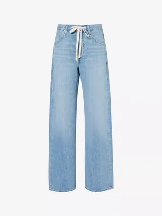 Brynn Wide-Leg Mid-Rise Organic-Denim Jeans