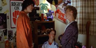 Keanu Reeves, Frazier Bain, and Alex Winter in Bill & Ted's Excellent Adventure