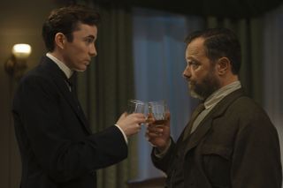 Vienna Blood season 4 — Matthew Beard and Juergen Maurer as their characters Max Liebermann and Inspector Oskar Rheinhardt. 