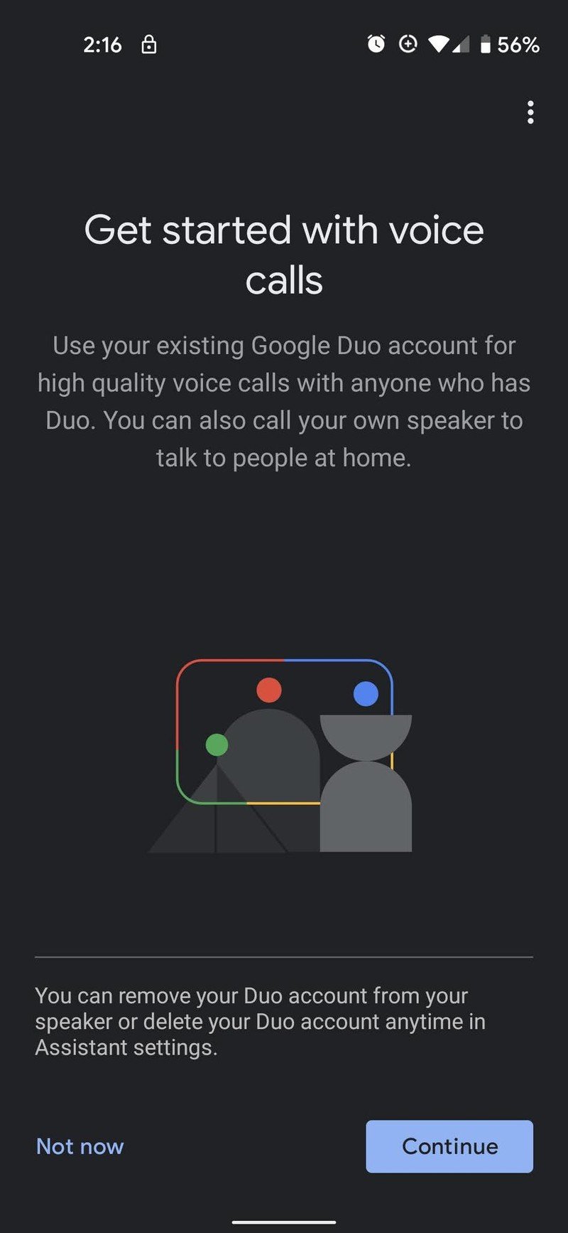 Setting up a Google Assistant speaker in Google Home