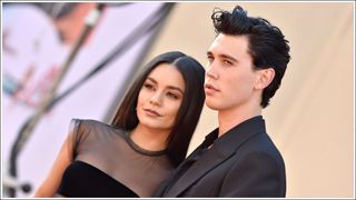 Vanessa Hudgens and Austin Butler attend Sony Pictures' "Once Upon a Time ... in Hollywood" Los Angeles Premiere on July 22, 2019 in Hollywood, California.