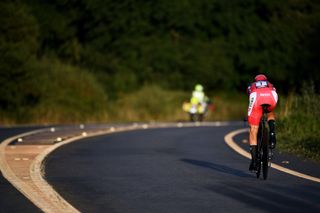 Primoz Roglic on stage 21 of the Vuelta a Espana