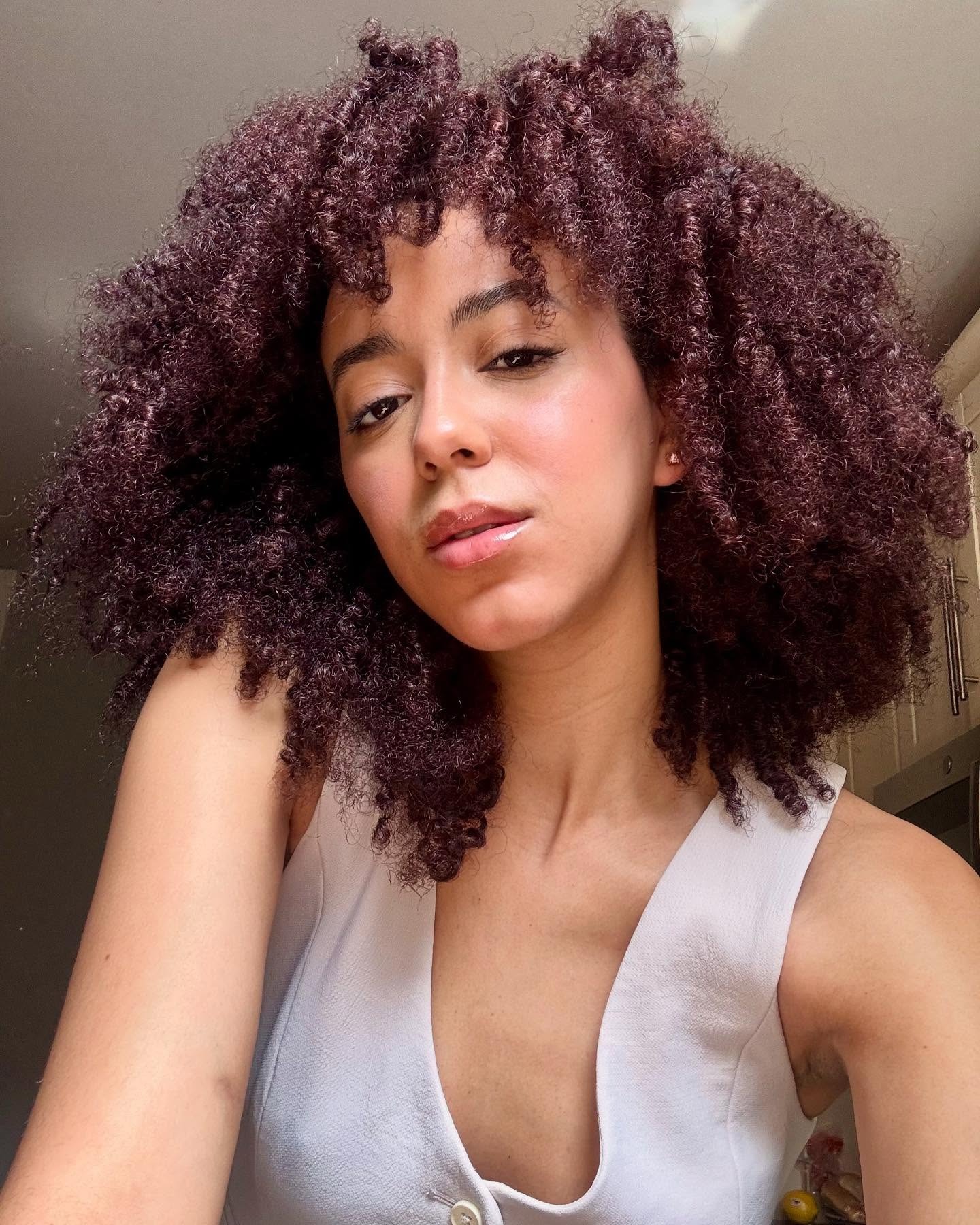 @ciaracherise with curly bangs.