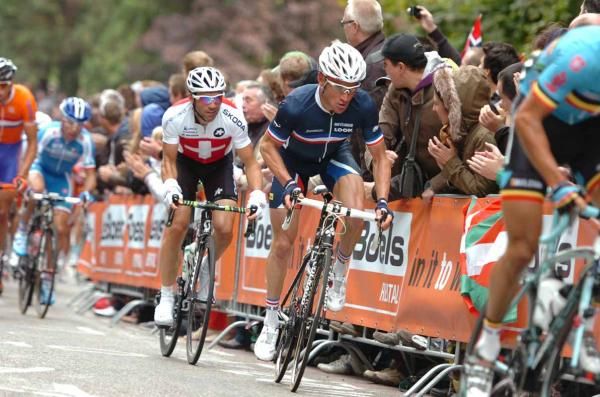 Thomas Voeckler (France) pulls a face on the Cauberg