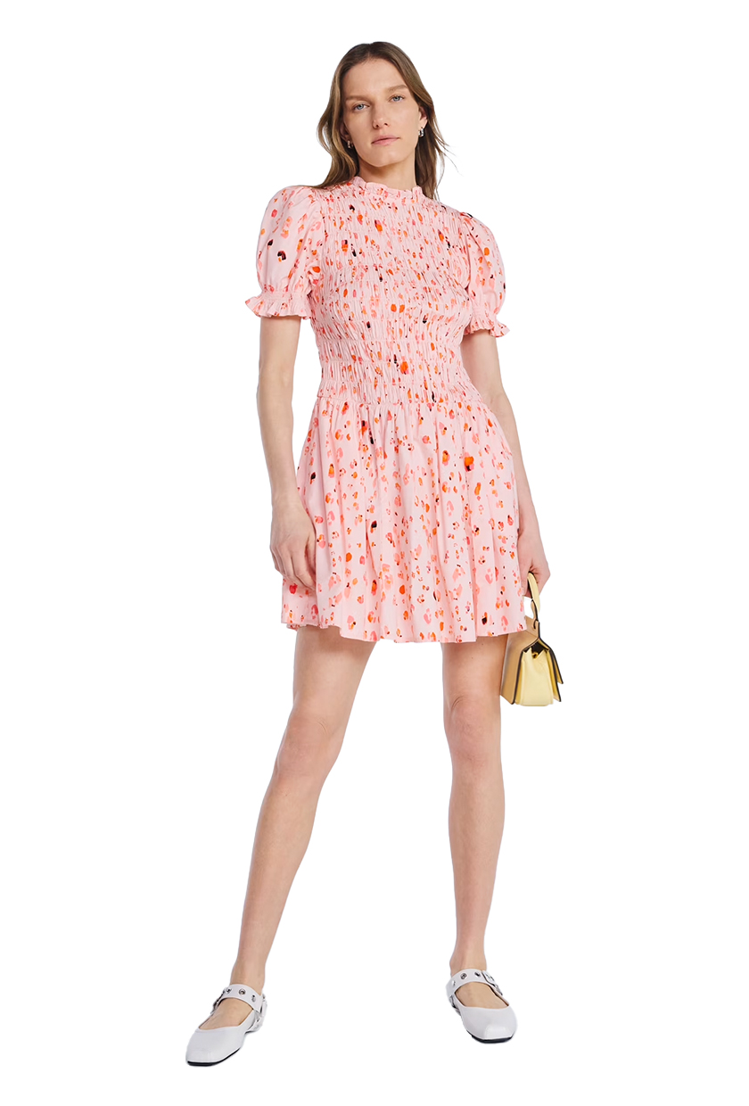 Scoop, Smocked Floral Mini Dress