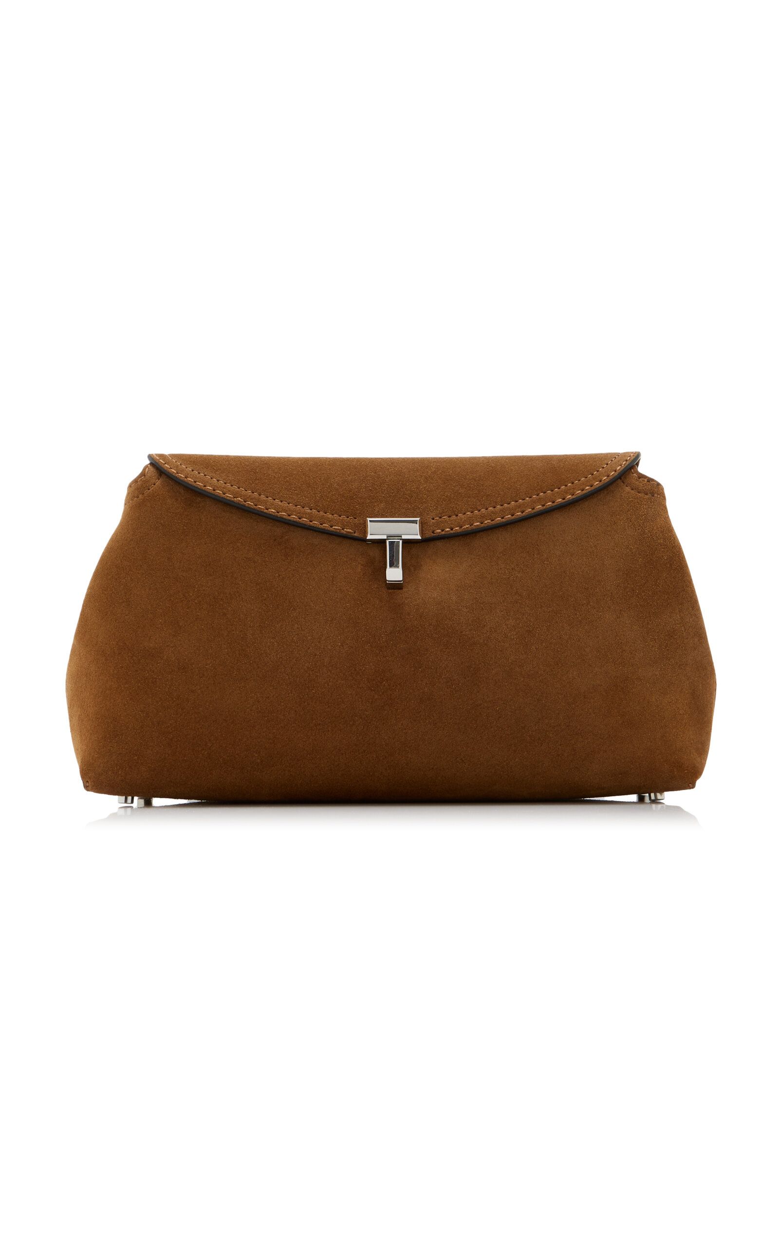 T-Lock Suede Clutch