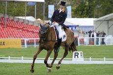 Christopher Burton (AUS) riding Holstein Park Leilani at the Dressage of The Mitsubishi Motors Badminton Horse Trials