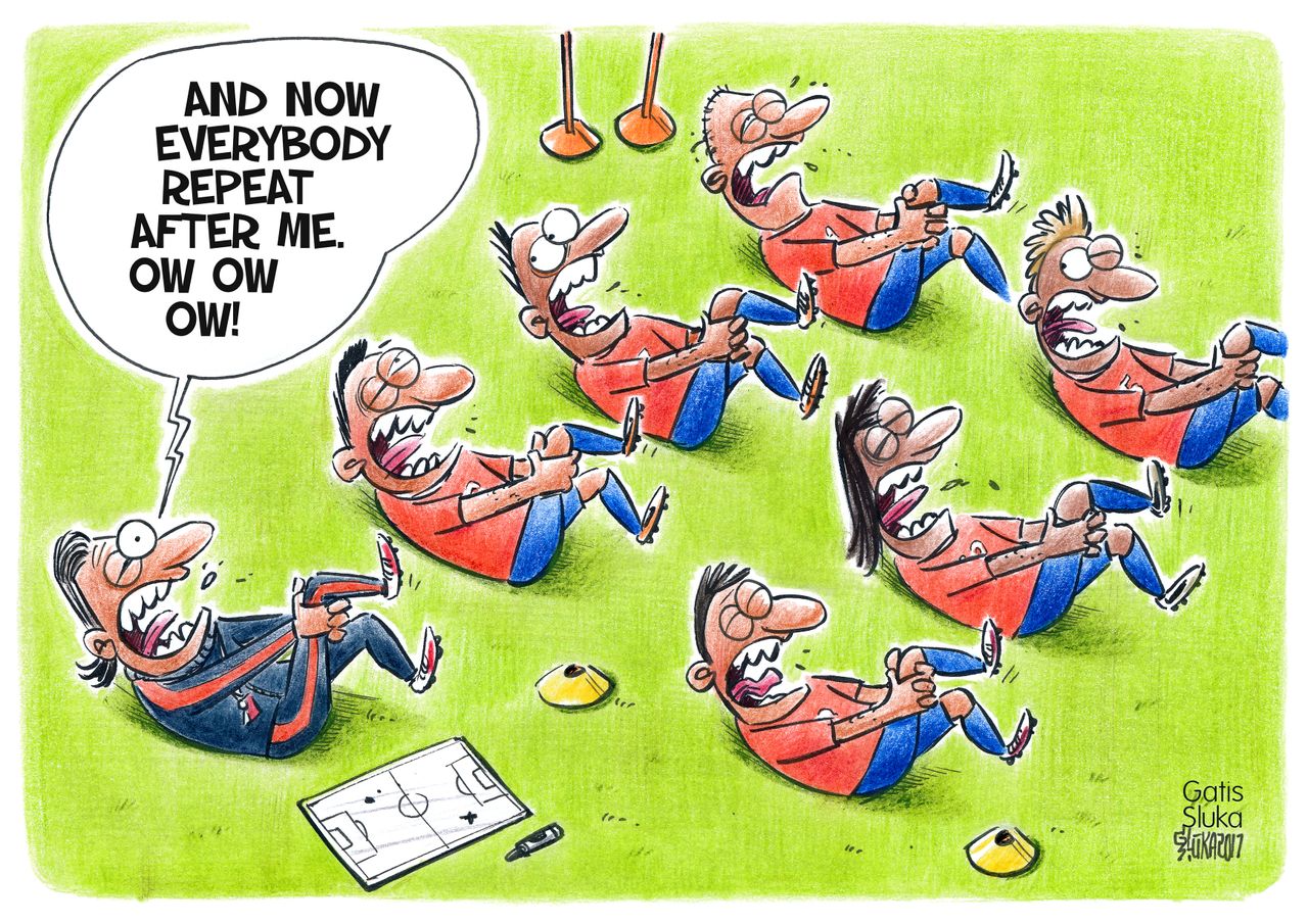 Editorial Cartoon World FIFA World Cup fake injuries