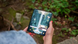 Using the large inner display on the Samsung Galaxy Z Fold 5