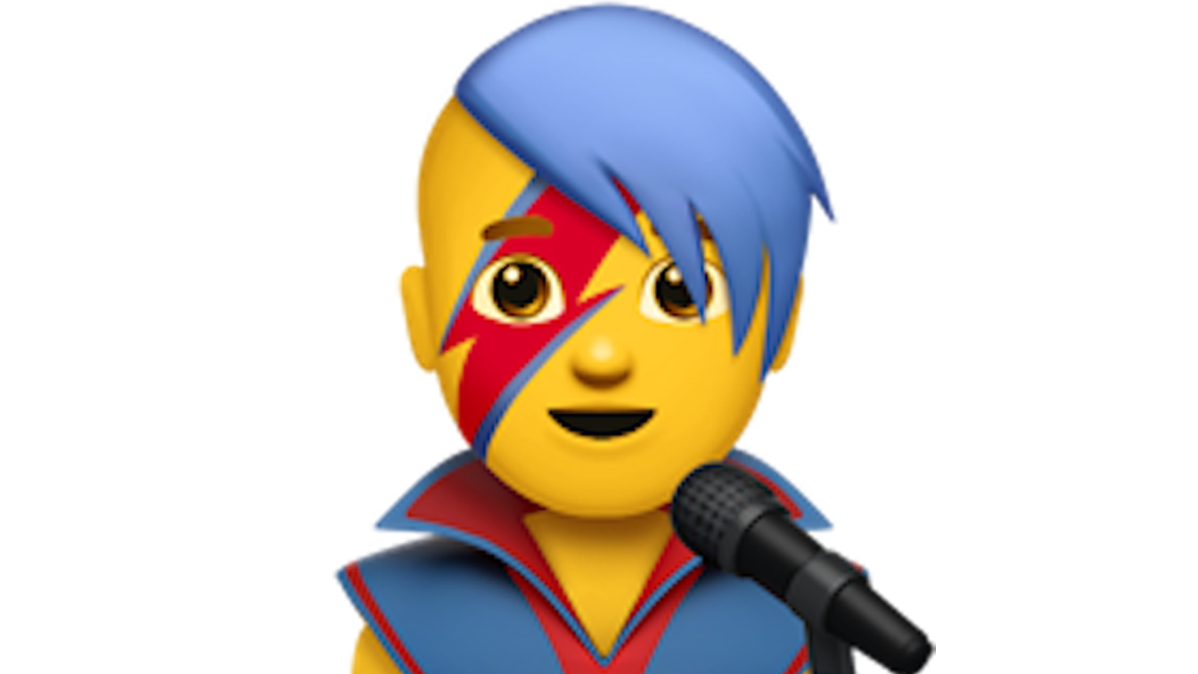 A picture of one of the Bowie emojis