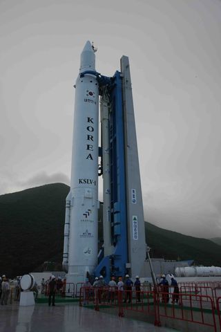 KSLV-1 Rocket on Launch Pad