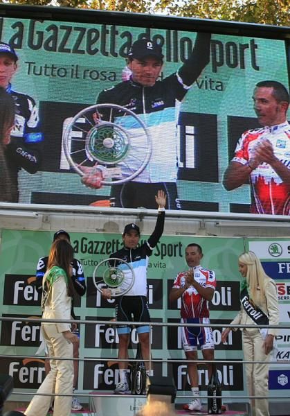 Oliver Zaugg (Leopard Trek) on the podium)