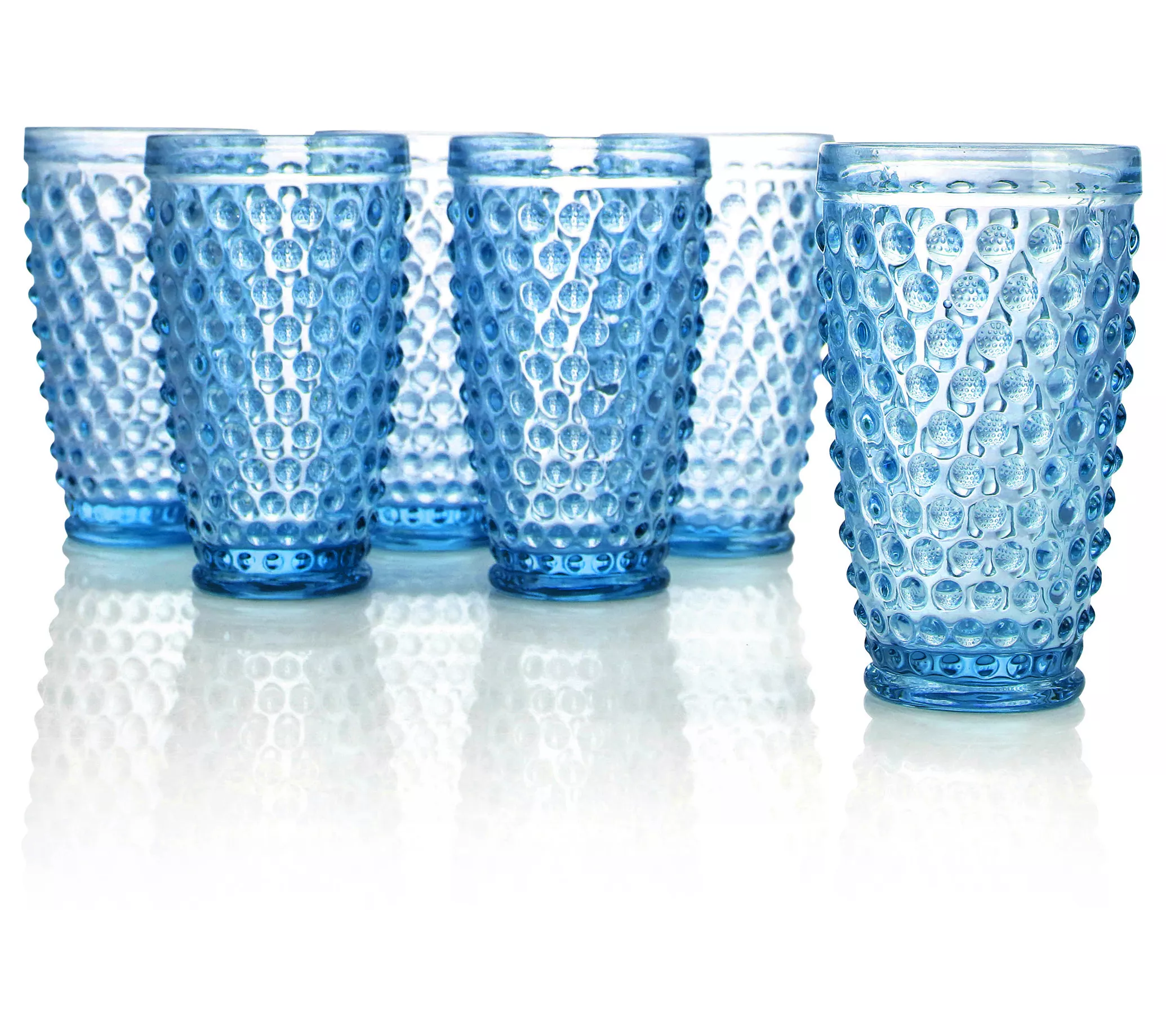 Martha Stewart Set of 6 Hobnail Glass Tumblers