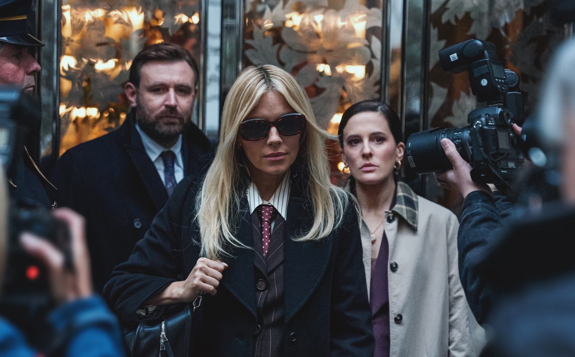 Sienna Miller wearing suit